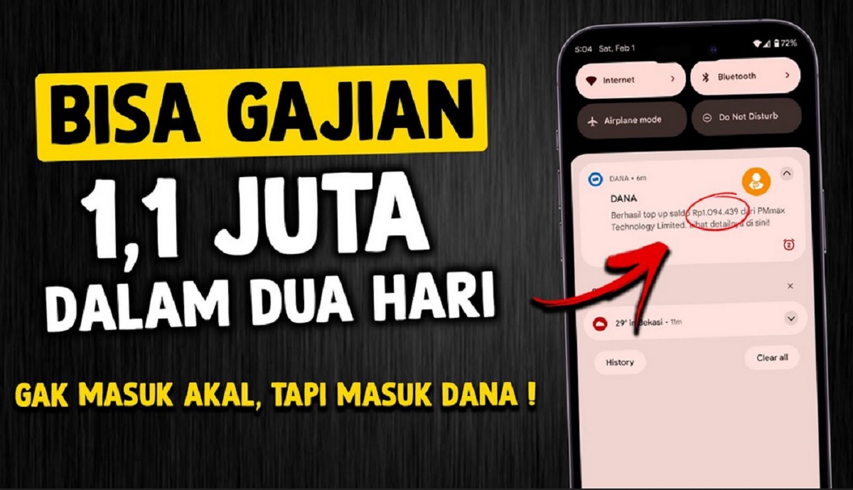 2 Hari Download Dapat 1,1 Juta Rupiah, Ini Aplikasi Penghasil Saldo DANA Terbaru 2025 Tanpa Undang Teman