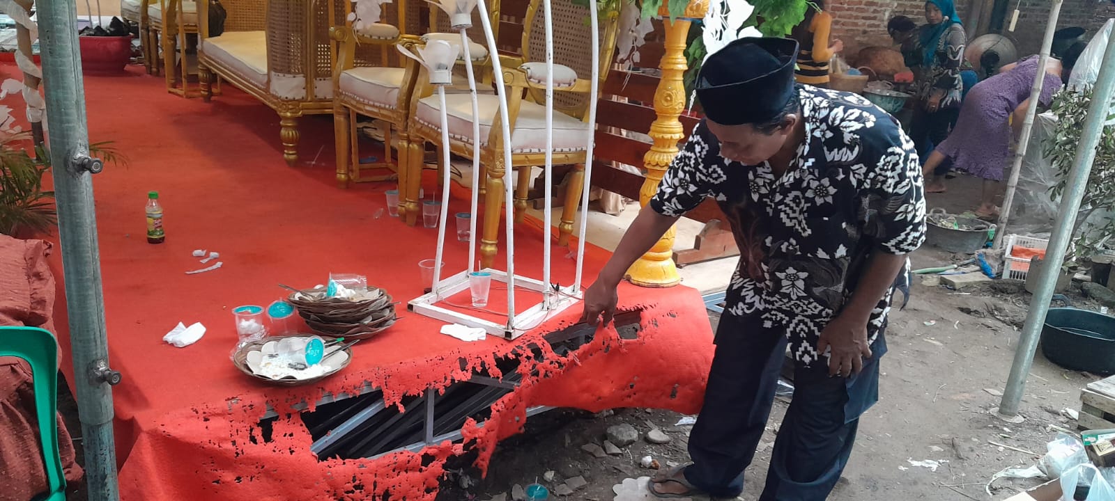 Diduga Gas Melon Bocor, Api Menyambar di Lokasi Hajatan dan Belasan Pengobeng Terluka Bakar 