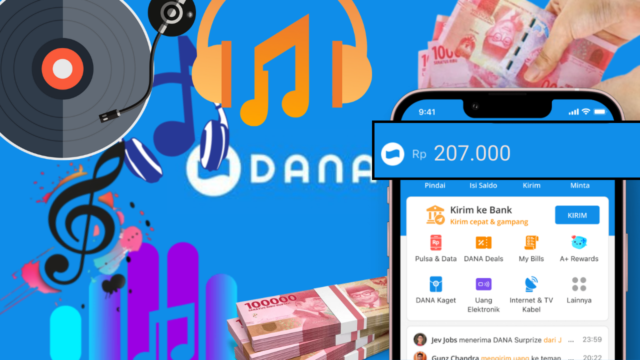 Withdraw Rp207.000 Cuma dari Dengerin Musik 15 Menit, Cara Mendapatkan Saldo DANA Gratis Termudah dari Web