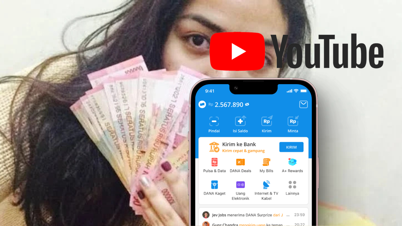 Belum Banyak Orang Tahu, Bisa Hasilkan Rp500.000 Per Hari, Cara Dapat Saldo DANA Gratis dari Youtube