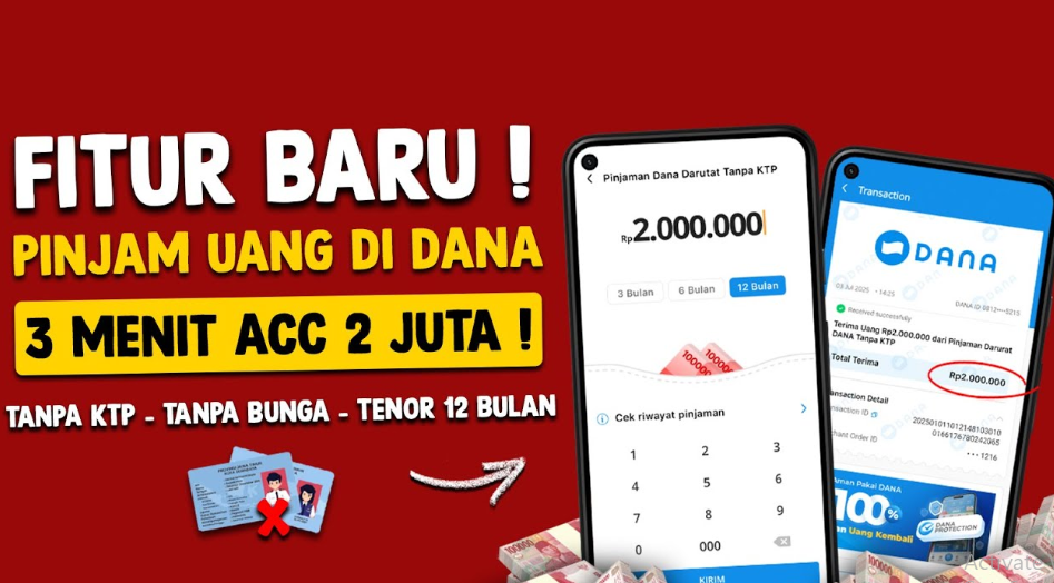 Wah! Pinjaman Saldo DANA Rp2.000.000 Bisa Cepat Cair, Fitur Baru Pinjam Uang di DANA dengan Mudah Tanpa KTP