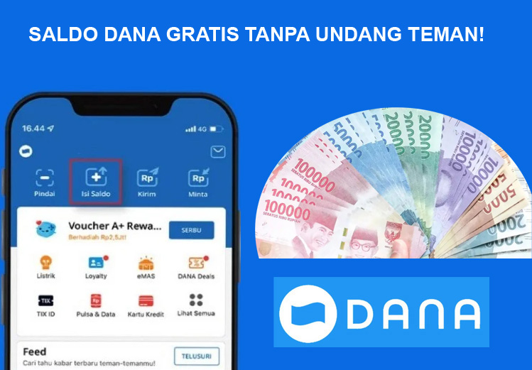 Saldo DANA Gratis 2025 Cair Tanpa Undang Teman! Cukup Pakai Nomor HP, Langsung Masuk Akun