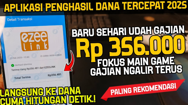 Masuk Uang 350.000 Ribu Dalam Sehari, Aplikasi Penghasil Saldo Dana Tercepat 2025