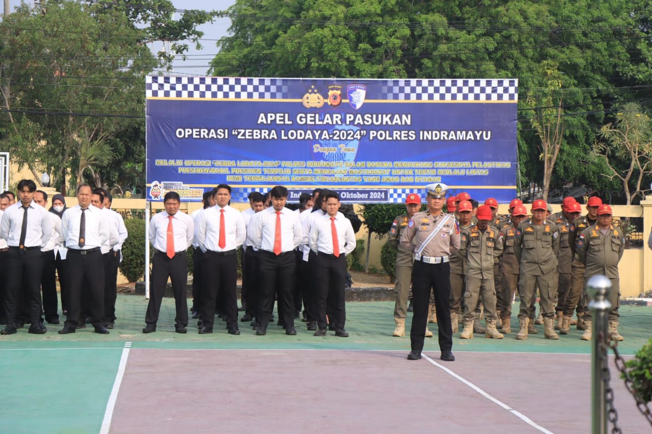 Polres Indramayu Gelar Apel Pasukan Operasi Zebra Lodaya 2024