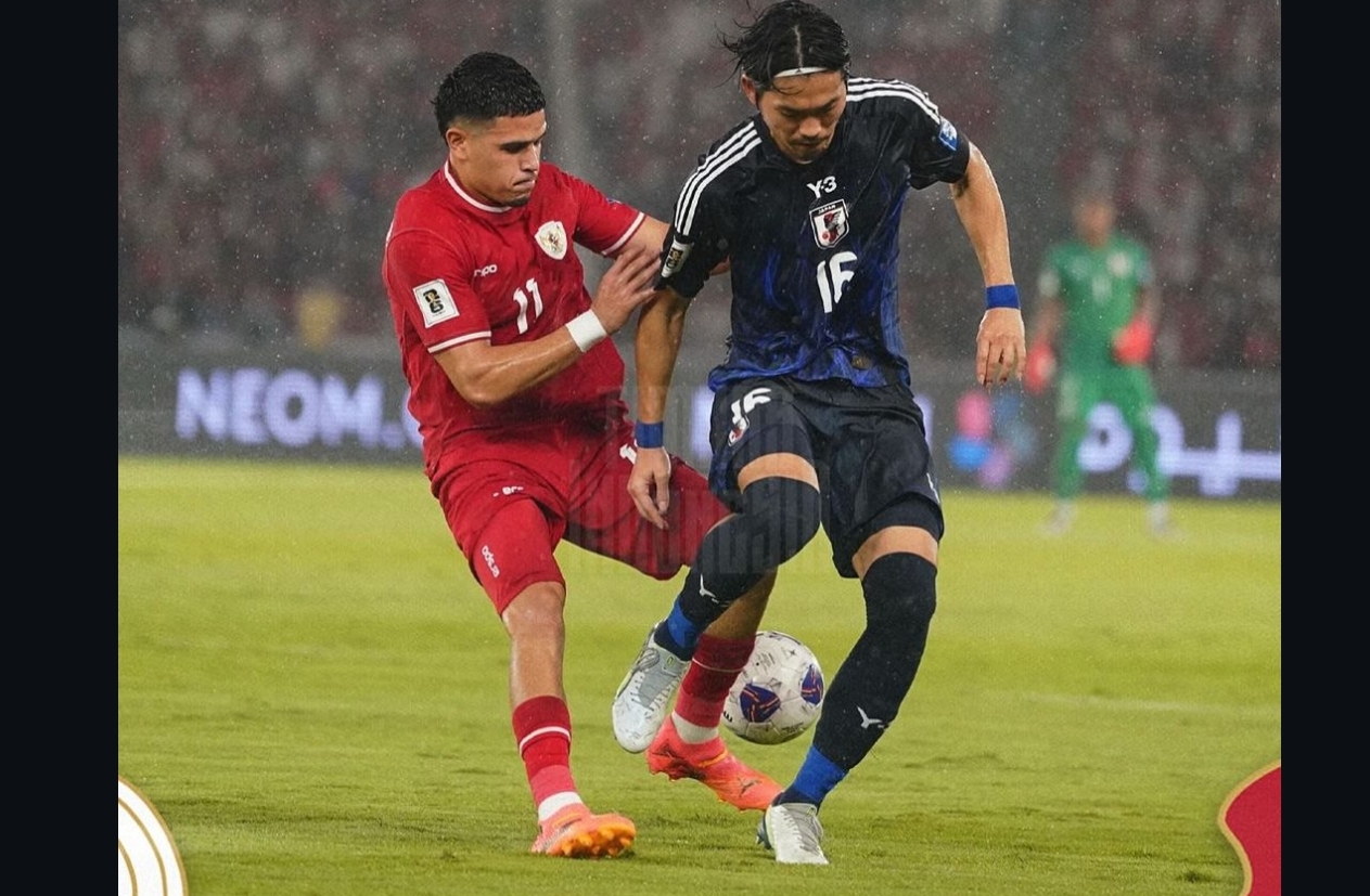 Babak Pertama, Timnas Indonesia vs Jepang, Tertinggal 2 Gol, Justin Hubner Cetak Gol Bunuh Diri