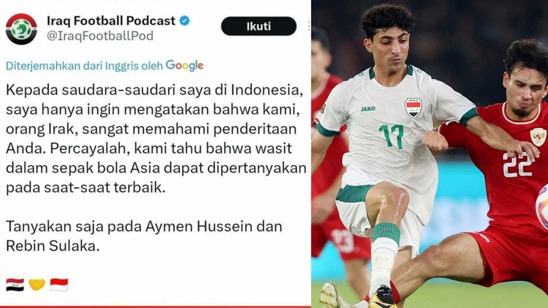 Media Iraq Beri Dukungan Penuh Kepada Indonesia Usai Dicurangi Bahrain, Netizen : 'Iraq Doang Yang Bener!'