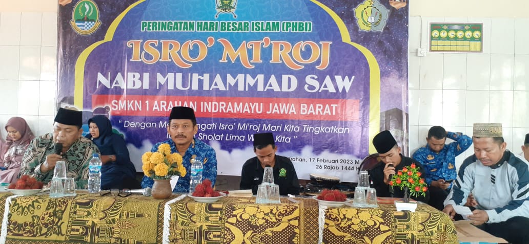 SMKN 1 Arahan Peringati Isra Miraj, Ingatkan Warga Sekolah Disiplin Salat Tepat Waktu