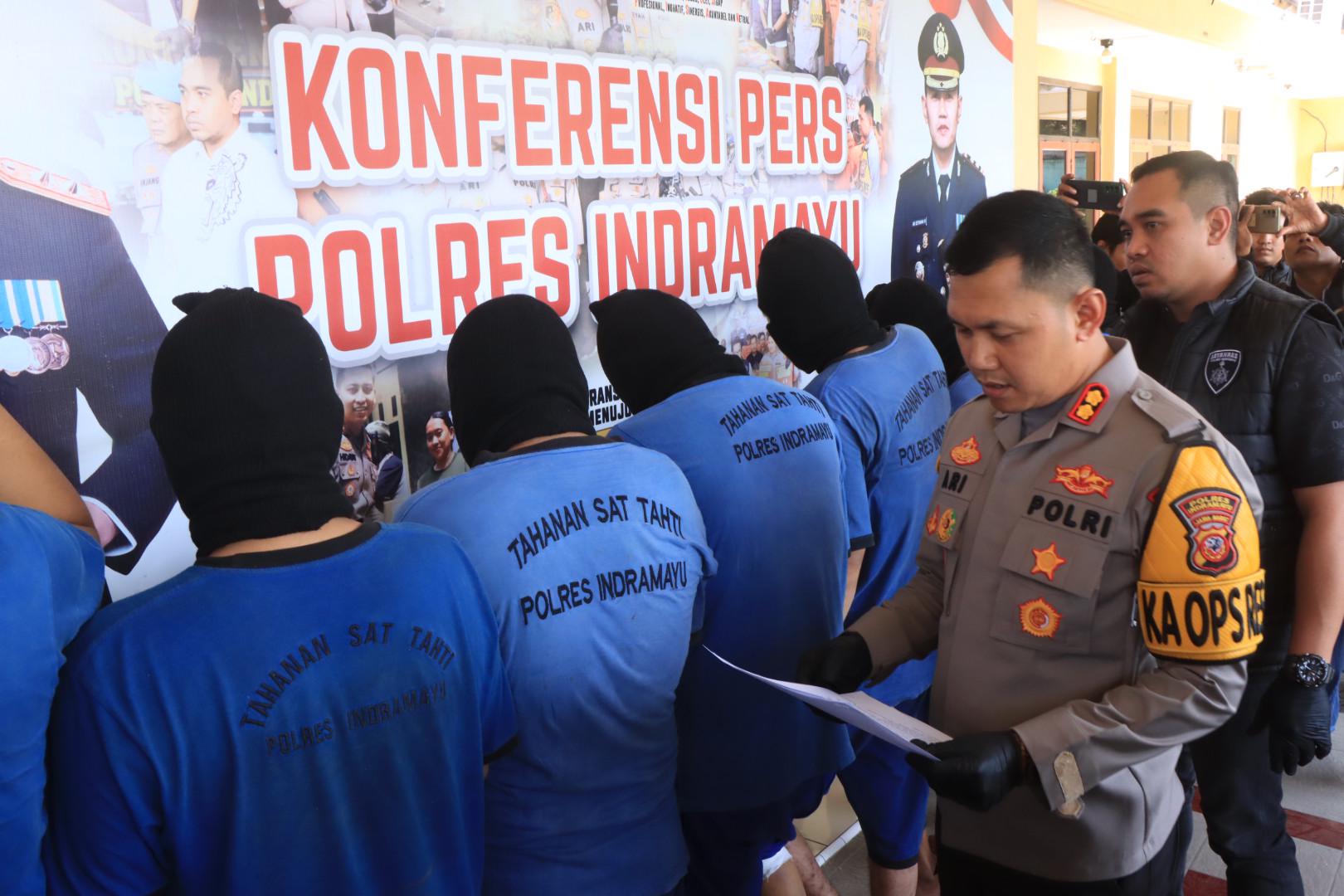 Sat Reskrim Polres Indramayu Ringkus 9 Tersangka Curanmor, 7 Diantaranya Residivis