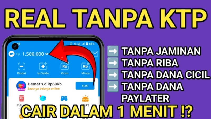 Tanpa Cicilan Paylater, Begini Cara Pinjam Saldo DANA Rp1.000.000 Tanpa Syarat KTP