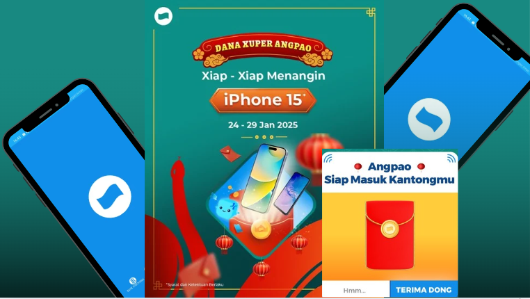 Buruan! Lakukan Tugasnya dan Klaim iPhone 15 Gratis, Ini Dia Link DANA Kaget Spesial Tahun Baru Imlek 2025