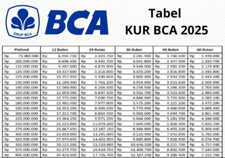 Perhatikan! Ini Dia Simulasi KUR BCA untuk Modal Kerja dan Modal Investasi: Bunganya Cuma Segini! 