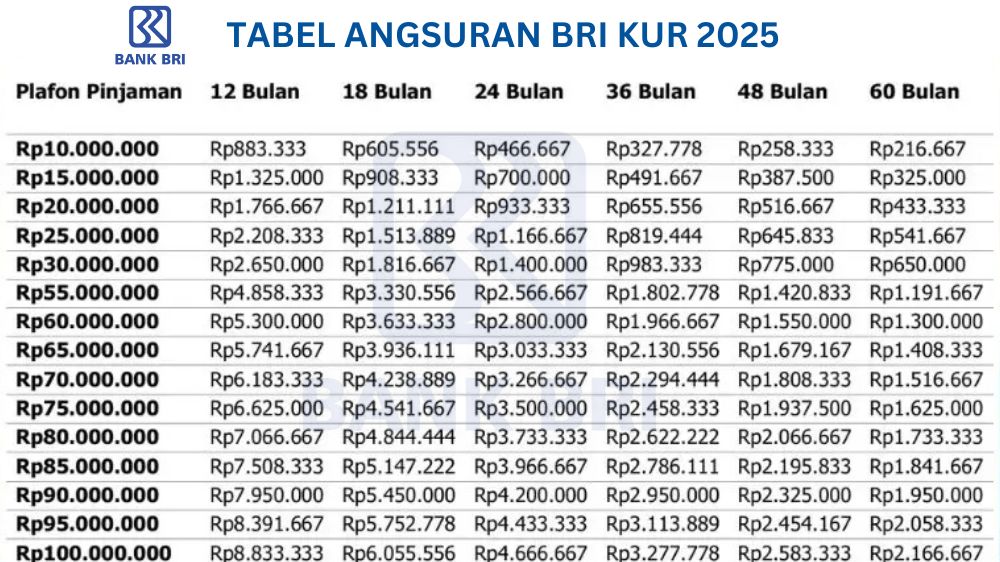 Cepat Cair, KUR BRI 2025 Tanpa Agunan! Dapatkan Pinjaman Modal Usaha Rp10-100 Juta, Cicilan Mulai Rp216 Ribuan