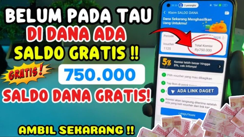 Gak Perlu Install Aplikasi Lain, Segera Klaim Saldo Dana Gratis Rp750 Ribu Cuma dari HP Kamu Cukup Share Link