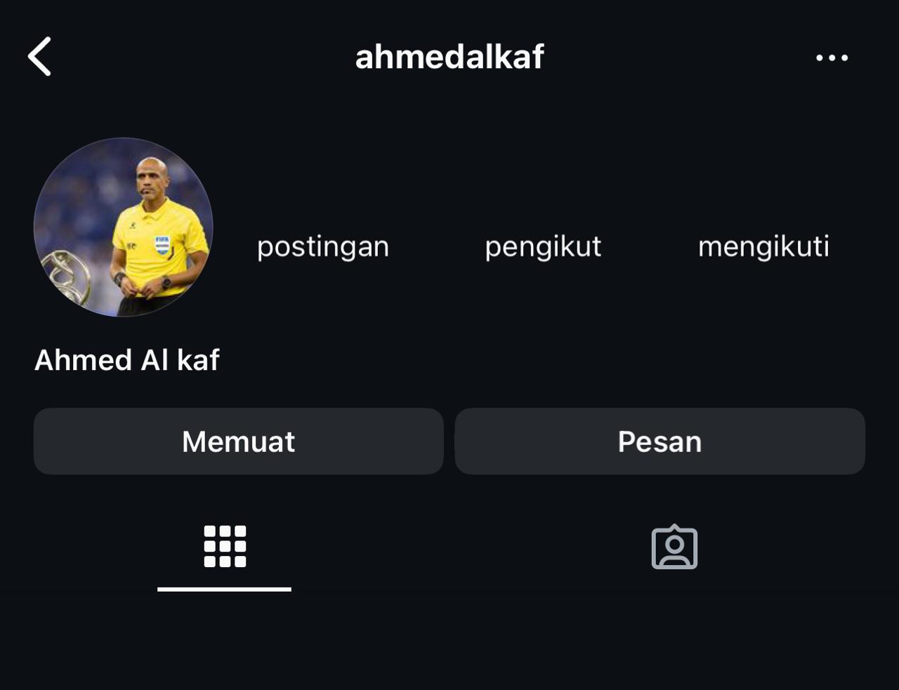 Instagram Wasit Ahmed Al Kaf Langsung Hilang setelah Pertandingan Kontroversial Bahrain vs Indonesia