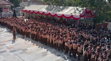 Tingkatkan Kualitas Gudep SD dan MI, Semarak GSN II Penggalang di SMP Nurul Halim Widasari