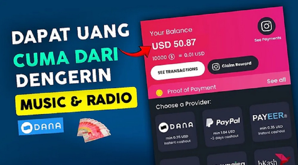 Dibayar Kontan Rp150.000 Saldo DANA Cukup dengan Mendengarkan Musik dari Radio Givvy, Begini Caranya