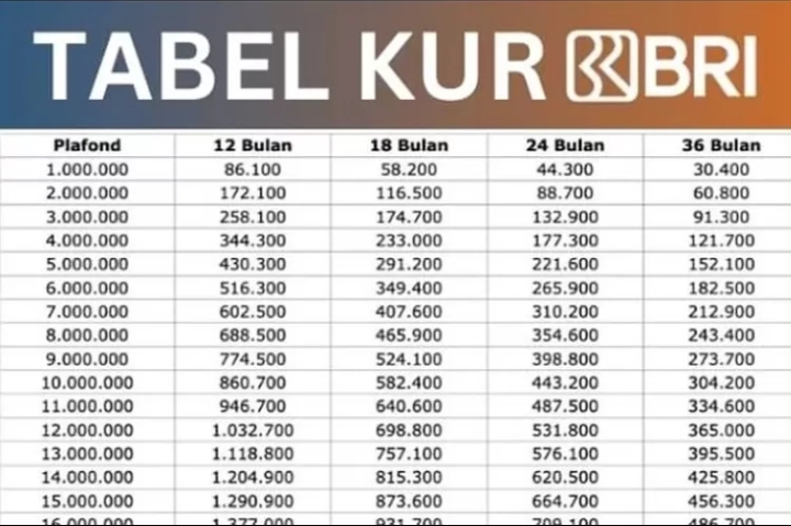 Cicilan Ringan Mulai Rp200 Ribuan, Dapatkan Pinjaman KUR BRI 10 Juta Tanpa Jaminan! Ini Tabel Angsuran Terbaru