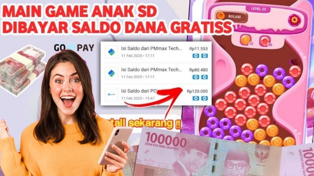Cuma Tap-Tap Layar, Main Game Anak SD! Begini Cara Dapat Saldo DANA Gratis Rp300 Ribu dari Aplikasi Baru