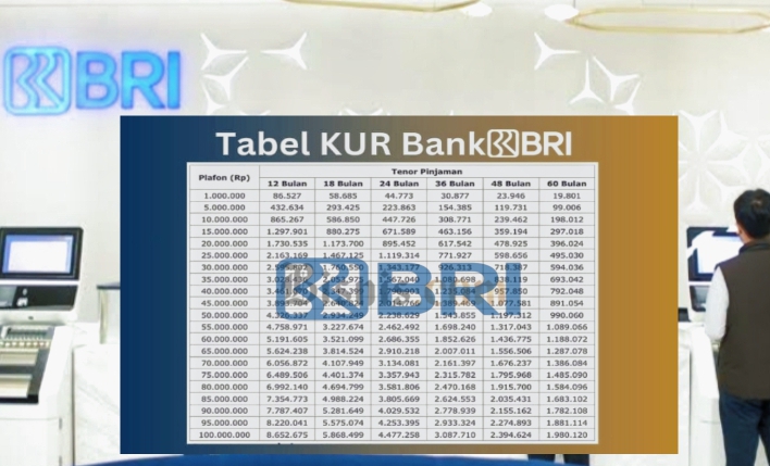Tabel Pinjaman KUR BRI Agustus 2025 Plafon 50-100 Juta, Bantu Tambah Modal: Cek Persyaratan Berikut ini...
