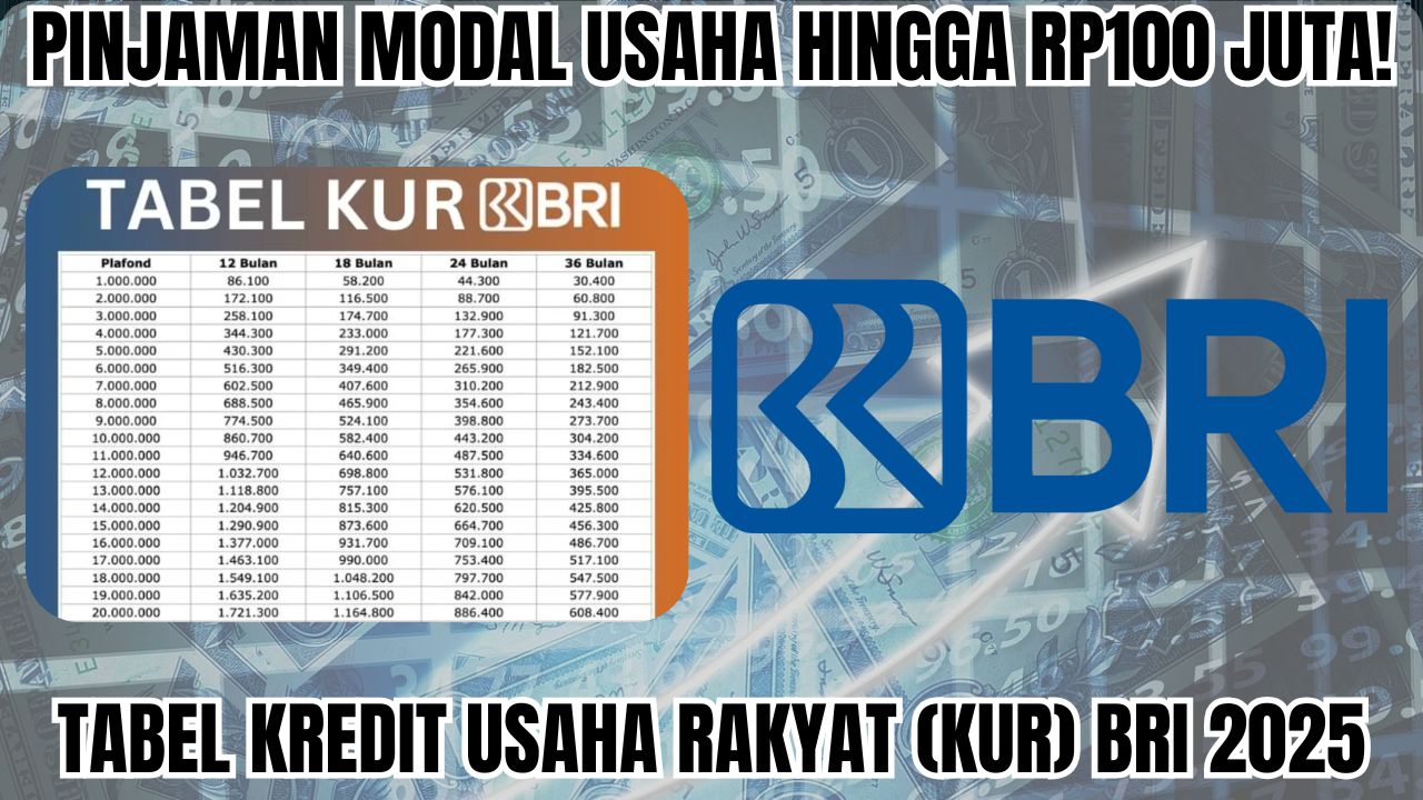 Mau Pinjam Modal Usaha Hingga Rp100 Juta? Simak Rincian Tabel KUR BRI 2025 Disini!