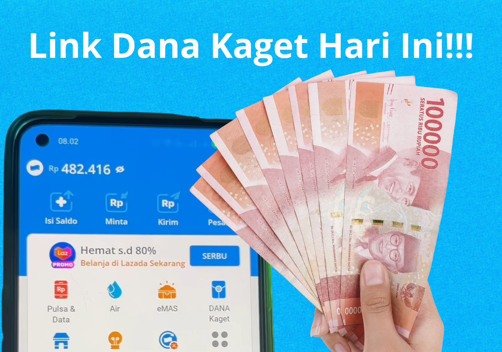 Selamat! Saldo Gratis Rp350.200 Bisa Kamu Klaim Lewat Link Dana Kaget Hari Ini, Langsung Cair!