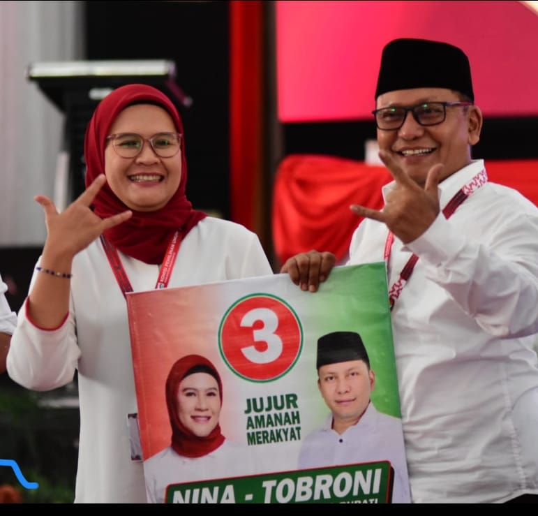 Nina-Tobroni Dapat Nomor Urut Tiga, Siap Lanjutkan Pembangunan Indramayu 