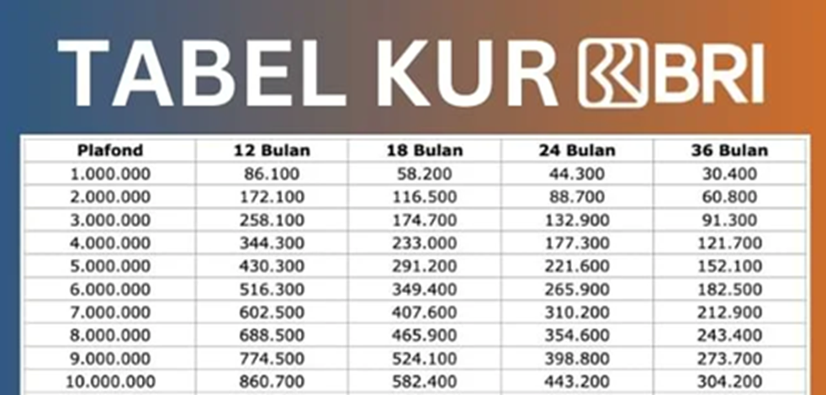 WOW Ternyata Segini Plafon Pinjaman Terkecil KUR BRI yang Bisa Kamu Ajukan! Cicilan Cuman 20 Ribuan Aja
