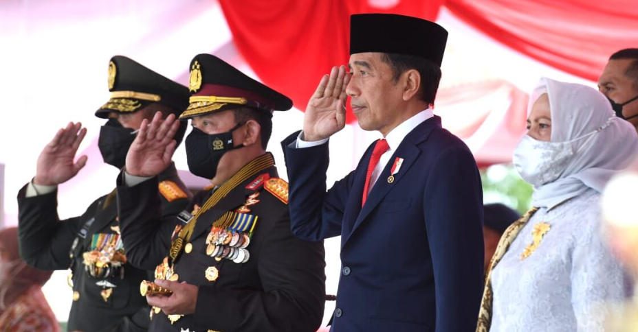 HUT Bhayangkara Ke -76, Presiden Jokowi Pimpin Upacara