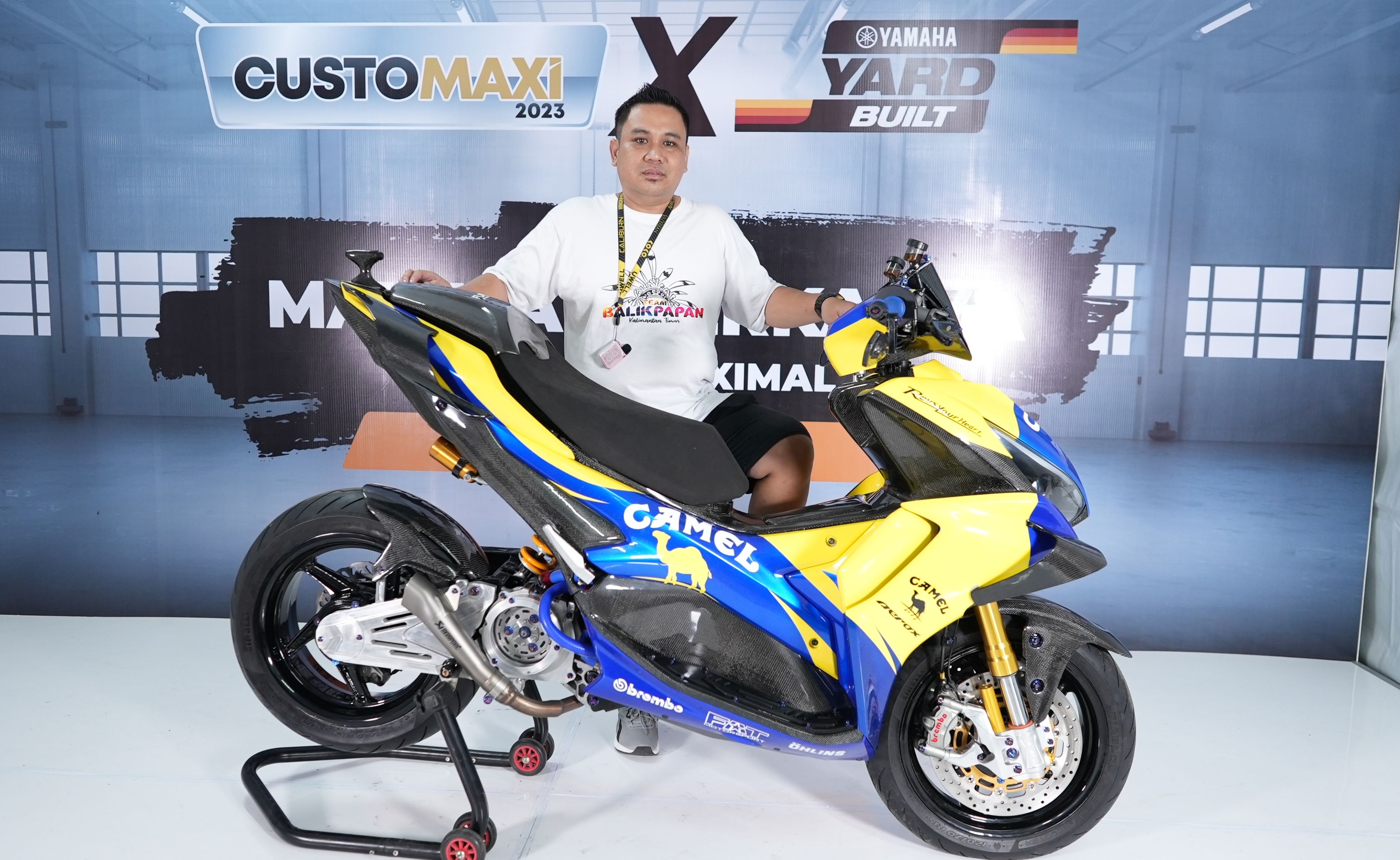 Serasa Motor Valentino Rossi, Ini Sentuhan Modifikasi Pada Yamaha Aerox yang Juarai Customaxi& Yard Built 2023