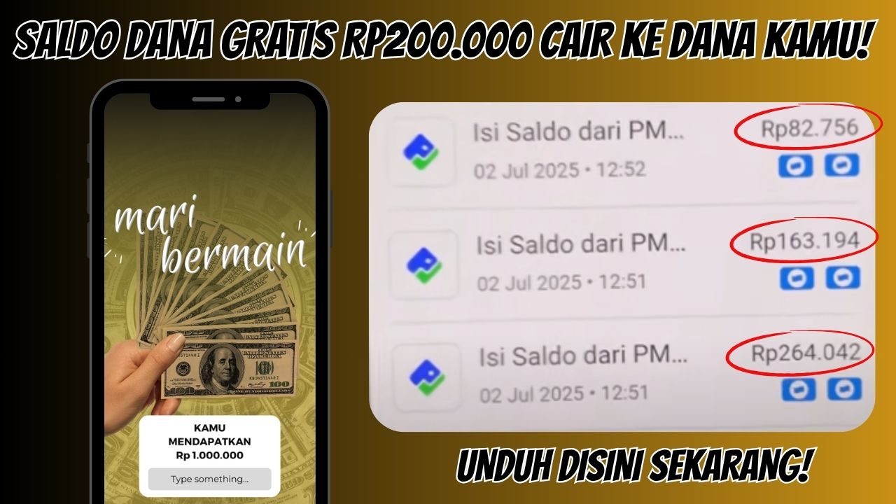 Saldo Dana Gratis Awal Bulan, Aplikasi Penghasil Saldo Dana Tercepat Ini Bayar Kamu Rp200.000 Modal Main Quiz!