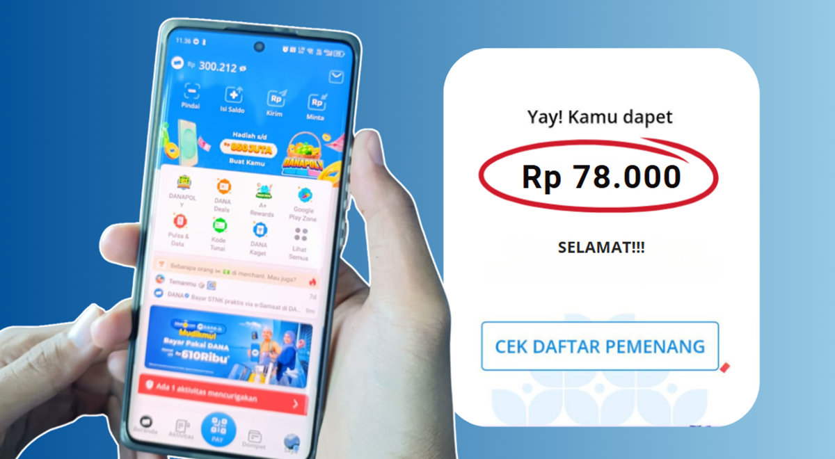 Dapatkan Saldo DANA Kaget Gratis Hari Ini, Klik Link Berikut Ini dan Langsung Cair Hingga Rp100.000