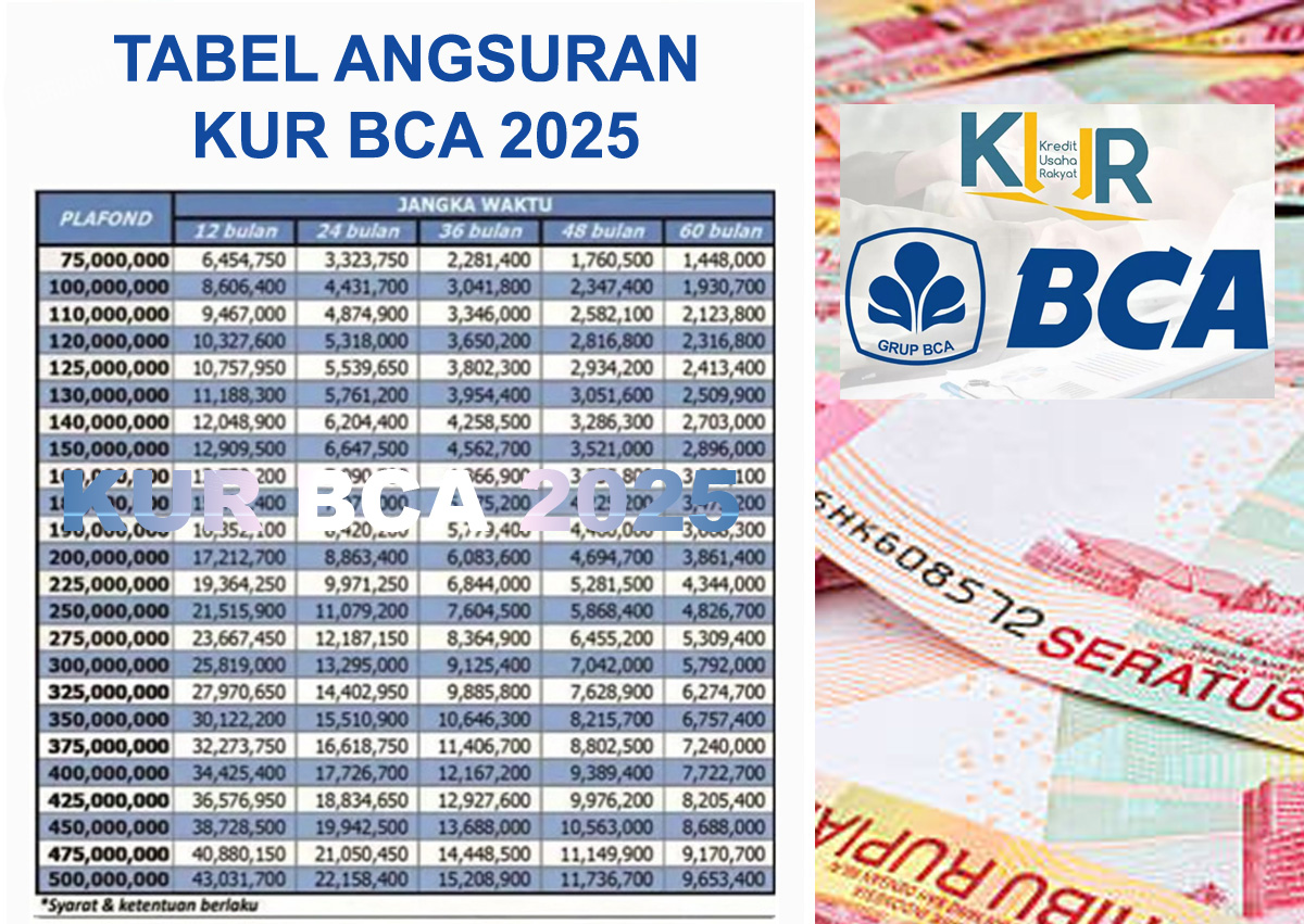 Cocok untuk Modal Usaha, Pinjaman Rp500 Juta KUR BCA 2025, Cicilan Ringan Tenor Sampai 60 Bulan
