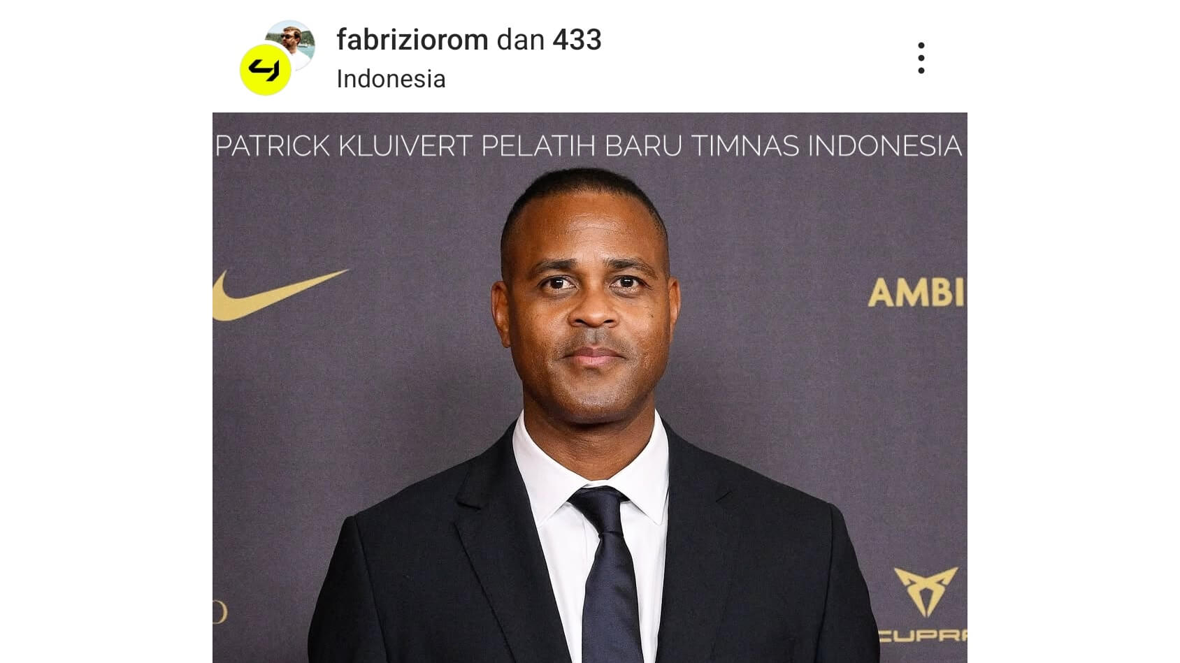 Info A1! Walau Belum Diumumkan PSSI, Fabrizio Romano Sebut Patrick Kluivert jadi Pengganti STY