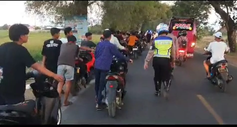 Balap Liar di Karangampel Dibubarkan, 30 Sepeda Motor Diamankan