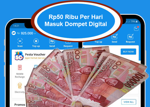 Penghasilan Tambahan Rp50 Ribu Per Hari Masuk Dompet Digital Anda, Cek Cara Dapat Saldo DANA Gratis Terbaru