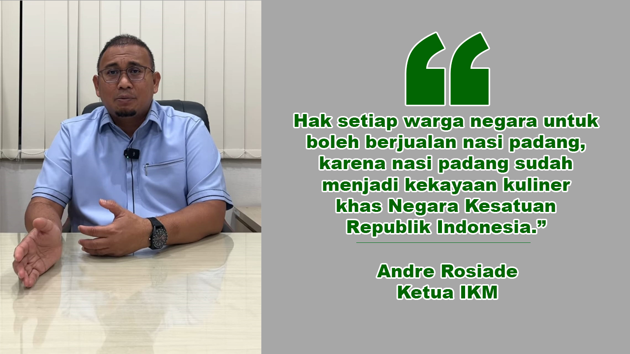 Ketua IKM Andre Rosiade Tanggapi Isu Razia Rumah Makan Padang Non Minang di Cirebon, Simak Kata-Katanya