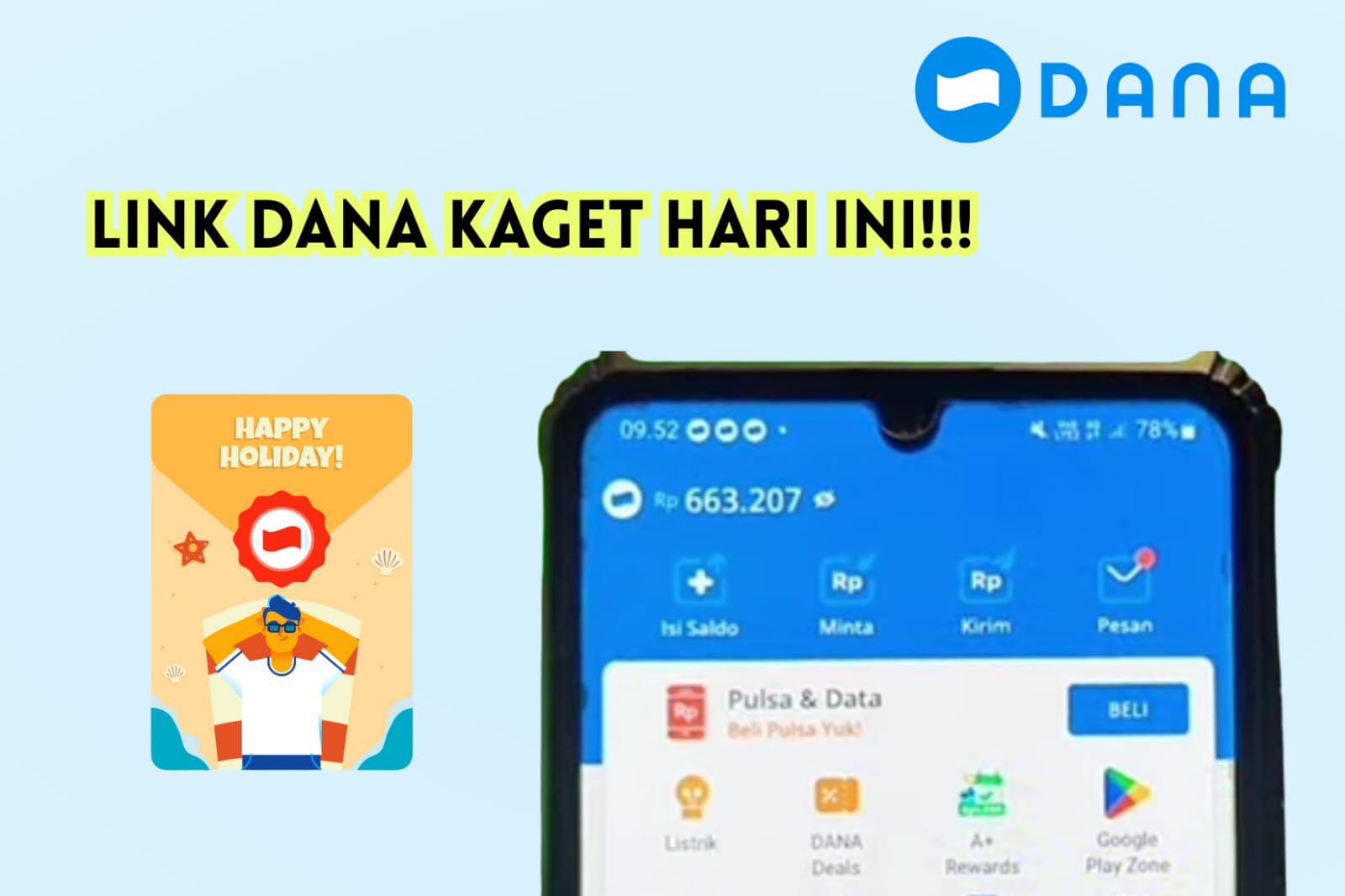 Klaim Dana Kaget Terbaru Hari Ini! Saldo Gratis Rp486.999 Langsung Masuk ke Akun Kamu!