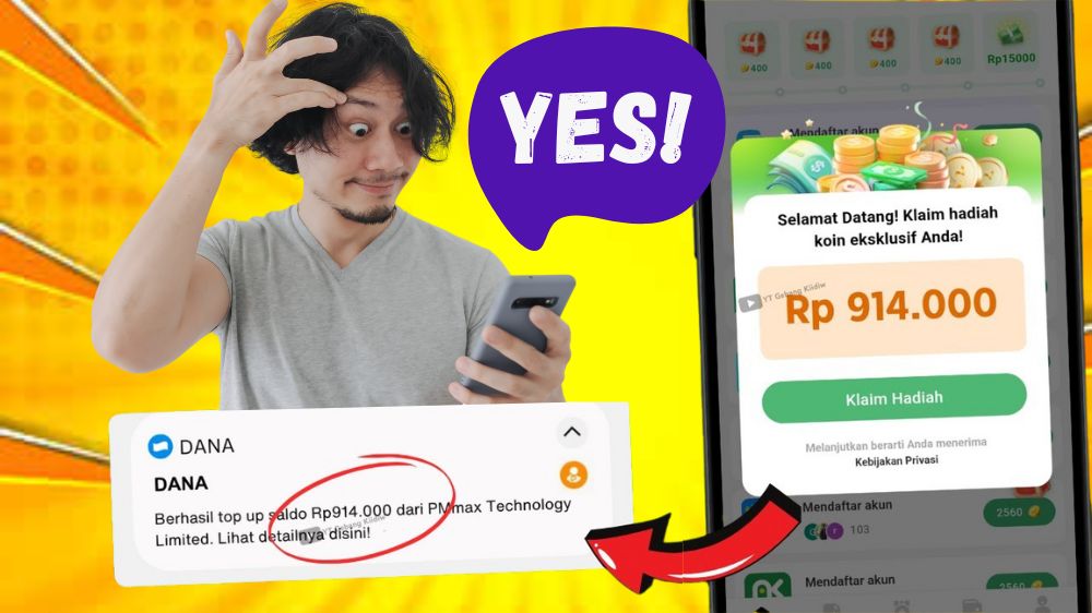 Cara Hasilkan Saldo Dana Rp914 Ribu dari Aplikasi Penghasil Uang Super Legit Tanpa Modal dan Tanpa Ajak Teman