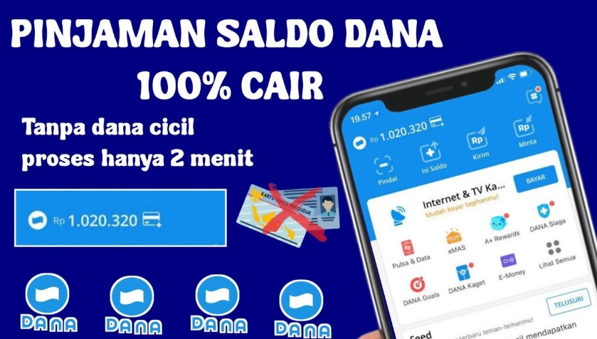 SELAMAT! Pinjaman Saldo DANA Rp675.000 Langsung Masuk Dalam 3 Menit Tanpa KTP, Ini Caranya