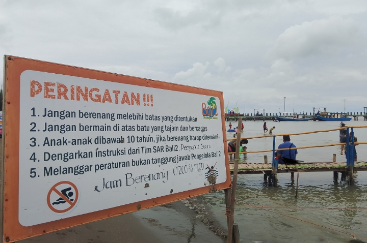 Waspada Gelombang Tinggi, Pengelola Pantai Bali 2 Beri Imbauan kepada Pengunjung 