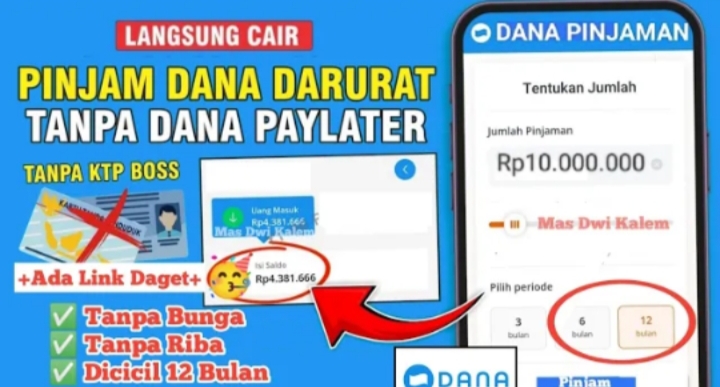 Cuma Modal Akun Premium, Begini Cara Pinjam Uang di DANA Tanpa KTP dan Paylater, Limit hingga Rp10 Juta!