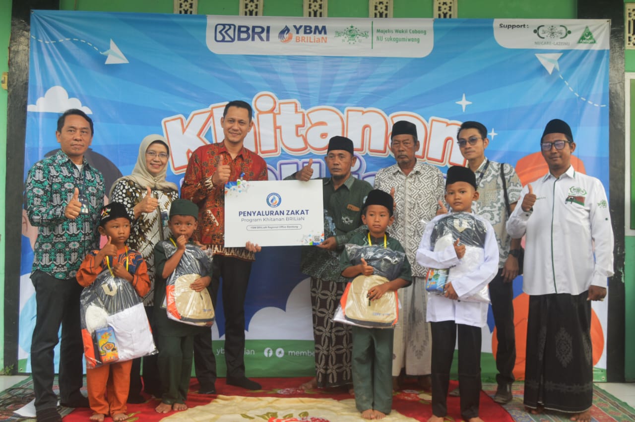 BRI Kanca Jatibarang Bersama MWC NU Sukagumiwang Gelar Khitanan Massal