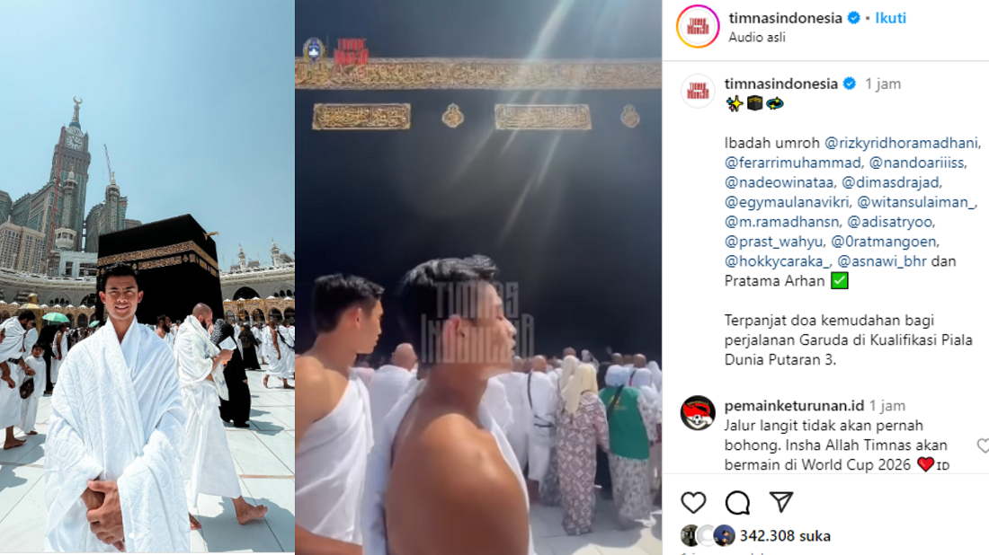 Perkuat Kemenangan Lewat 'Jalur Langit', Timnas Indonesia Jalani Ibadah Umroh Jelang Laga Kontra Arab Saudi!