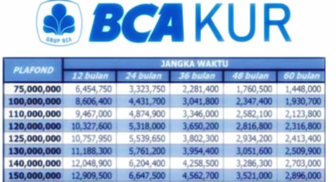 Berikut Ini Simulasi KUR BCA 2025, Pinjaman dengan Tenor 3 Tahun, Angsuran Pas Buat Modal Usaha