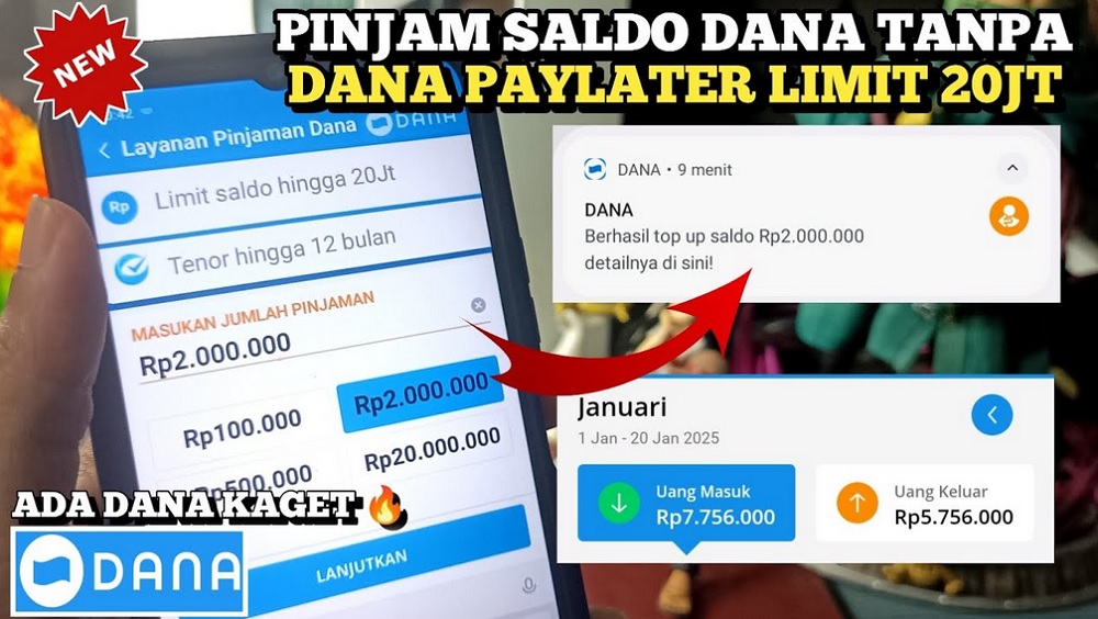 Resmi OJK! Ini Cara Pinjam Saldo DANA 2 Juta Rupiah Tanpa Cicilan Paylater