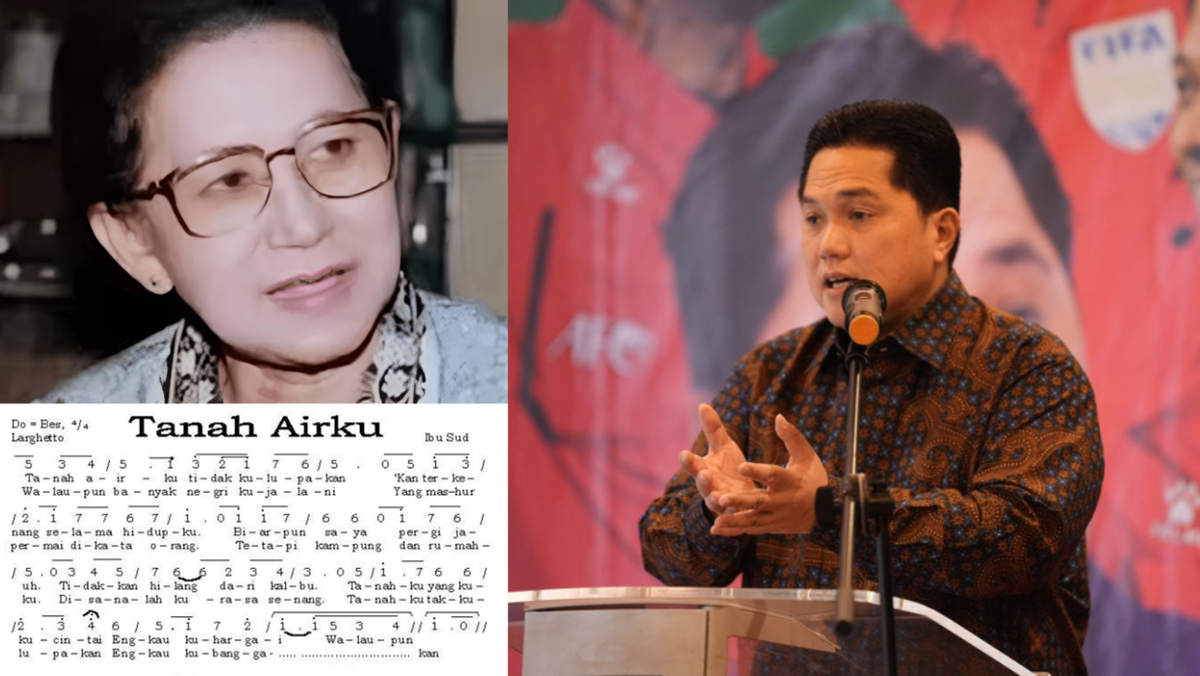 Ingin Datangi Keluarga Ibu Sud, Erick Thohir Buka Suara Soal Royalti Lagu Tanah Airku yang Diberlakukan LMKN