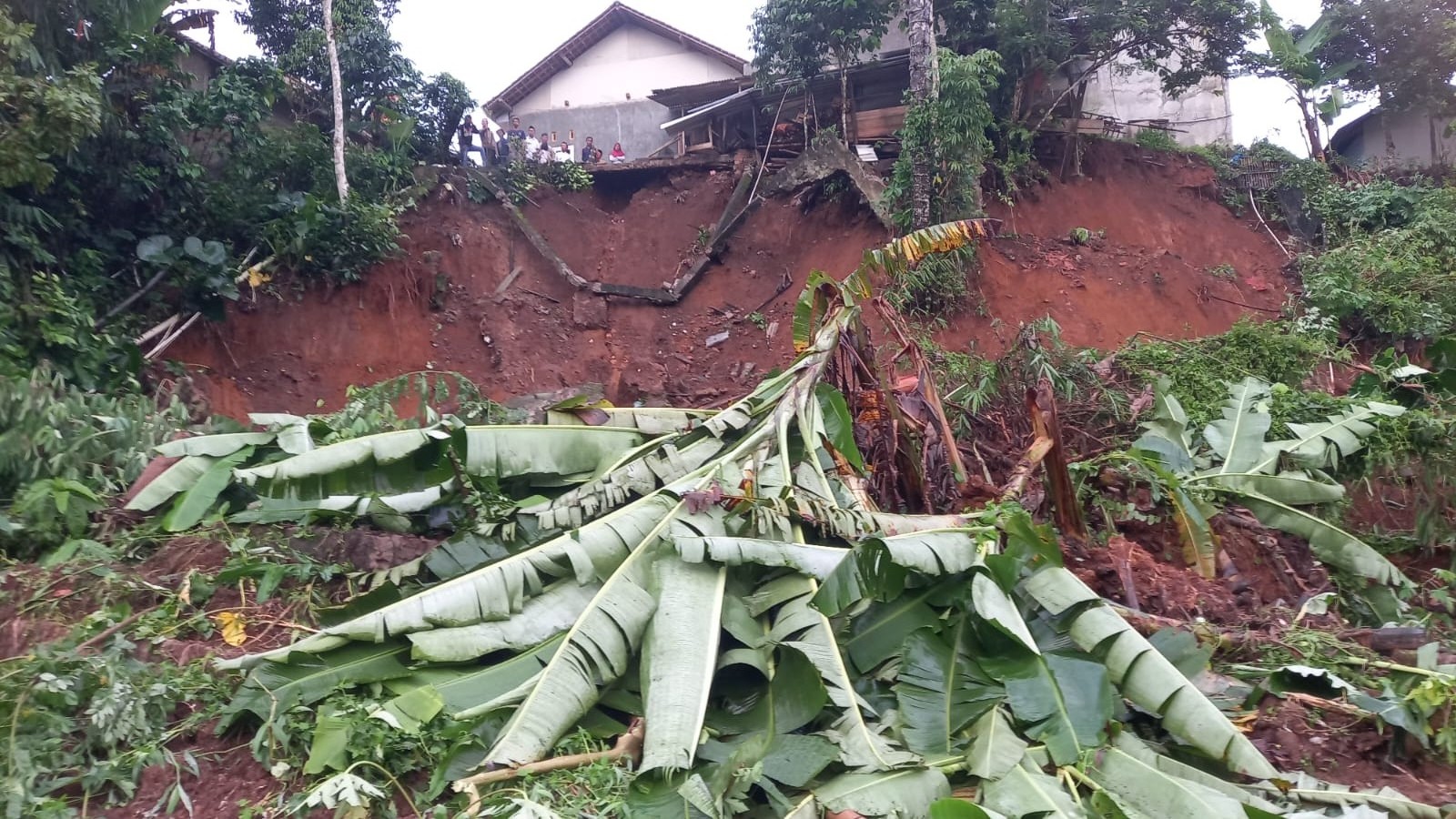 Bencana Longsor Terjadi di Giriwaringin, Akibatnya Tiga Rumah Rusak Parah Diterjang Longsor