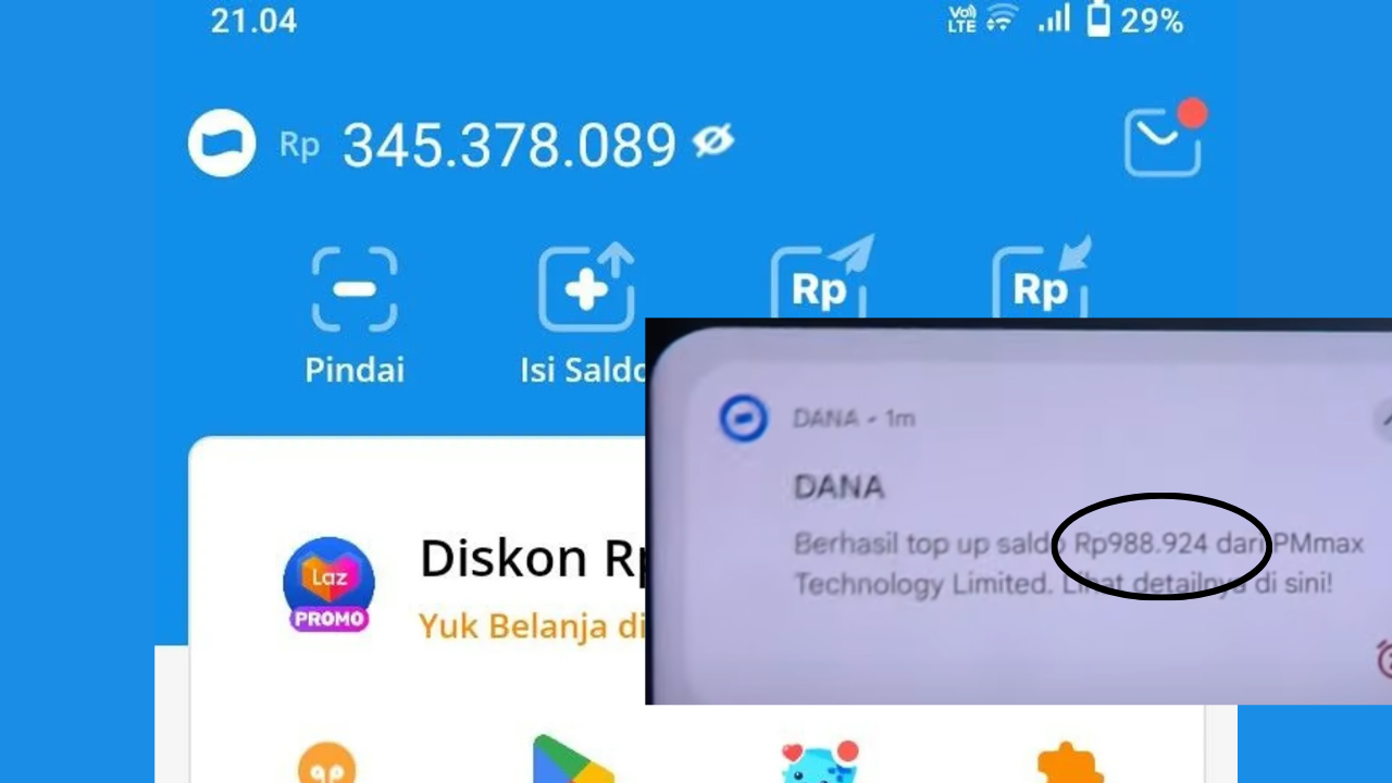 Withdraw Uang Rp980.000 Setiap Hari dari Aplikasi Penghasil Saldo DANA Bukan Receh 2025