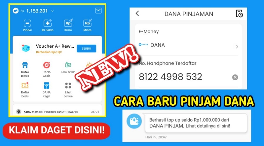 Cair 1 Juta dari Aplikasi DANA Pinjam, Ini Trik Pinjam Uang di DANA Agar Cepat di ACC