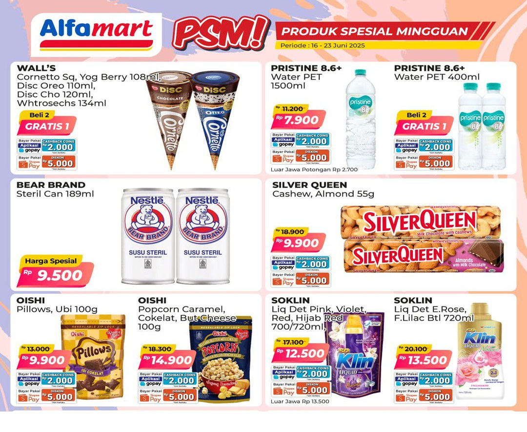 Belanja Super Hemat! Intip Promo PSM Alfamart 16-23 Juni 2025, SILVER QUEEN Diskon Jadi Rp9.900